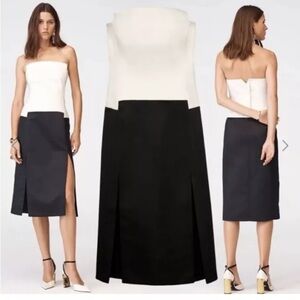 Zara Contrast Corset Style Dress Limited Edition Strapless Black New with tags.